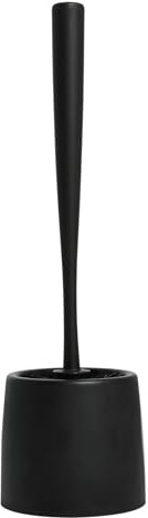 Spirella WC Bürste Klobürste Toilettenbürste „Ricky“ mit hygienischem Behälter matt schwarz, Black, 9x39cm