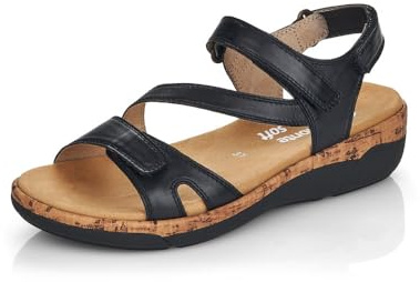 Remonte Sandales R6850 pour femme, Noir 01., 38 EU