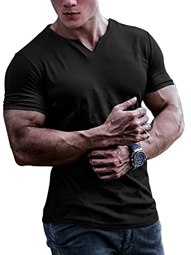 Hommes Chemises athlétiques de Musculation T-Shirts Musculaire à séchage Rapide Haut d'entraînement Gymnastique