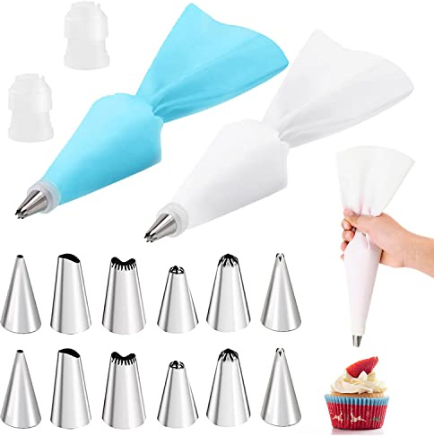 Cake Decorating Supplies Kit, YHZMY Cake Decorating Tools Set, Cake Piping Nozzles Kits, Nozzles Sets, Stainless Piping Nozzles Set for Cupcakes Cookies Cream Cake Decorating