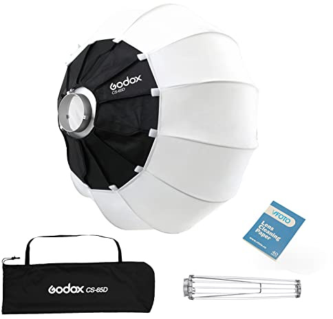 GODOX CS-65D Linterna Softbox de 65 cm para Godox MS200-V MS300-V SK400II-V DP400III-V DP600III-V SL60W SL60IID SL60IIBi SL100D SL100Bi y Otro Studio Video Light