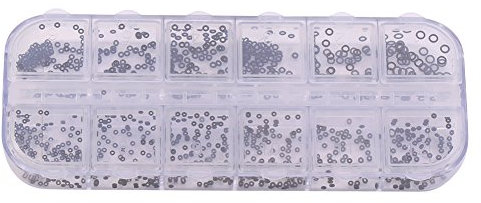 Tyenaza Oring Assortiment Kit, 1.4-2.8mm 12 Tailles Anneaux en Caoutchouc Montres Joints Tiny Crown O Rings Box Set, Ou A/C Automobile, Mécanicien, Outil De Réparation À Domicile