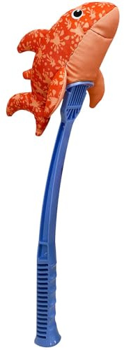 HUNTER Hundespielzeug Splash FLINGERZ Hai, schwimmfähiges Neopren, mit Schleuderstab kombinierbar, ideal für Strand & Wasser, gut sichtbar, waschbar bei 30 °C, Größe: 23 cm