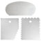 CPSYTE Raspador Torta Acero Inoxidable, 3 Piezas Raspador Pastel, Espátula para Decorar Pastelería para Decoración Bricolaje en La Cocina, Panadería, Mousse de Crema, 10 Formas Dientes Sierra.