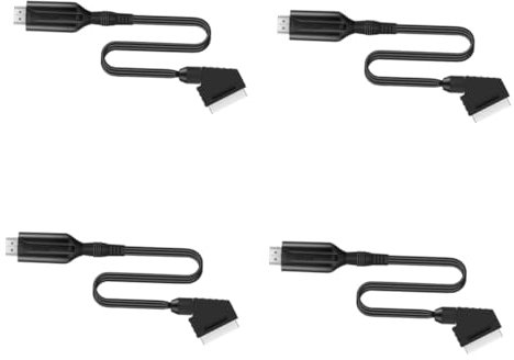 Uonlytech 4pezzi Scart to Converter Adattatore Video Audio Facile Installare Per Dvd e Proiettori Stabile e