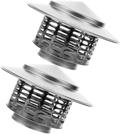 CHILDWEET 2stücke Schornsteinhaube Aus Wind Und Regendicht Für Garten Und Haus Schützt Lüftung Vor Regen Und Langlebiges Design