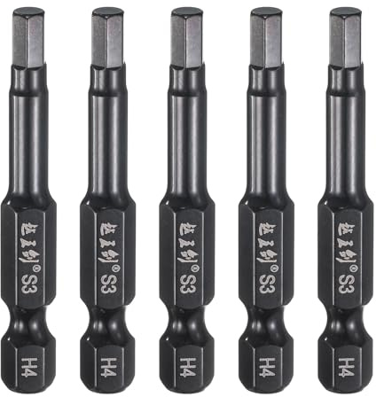 QUARKZMAN 5pz Chiave Esagonale a Testa Esagonale Punte Trapano 4mm(H4) Metrico 1/4 Attacco Esagonale 2(50mm) Lunghezza Acciaio S3 Punte Avvitatori Magnetici di Impatto a Esagono