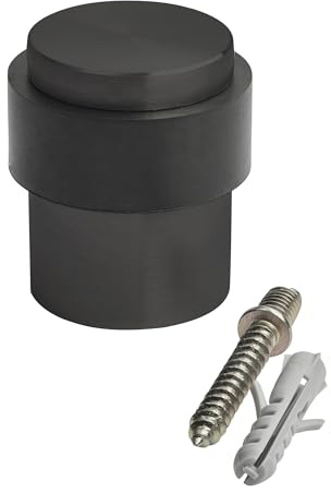 SOTECH Bodentürstopper THOR Höhe 40 mm echt Edelstahl massiv | schwarz pulverbeschichtet Türstopper für Bodenmontage