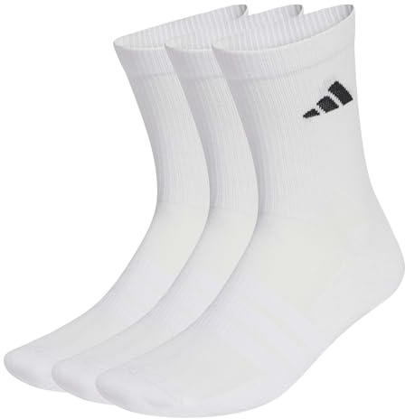 adidas Unisex adulto Cushioned Sportswear Crew Socks 3 Pair Pack, white/white/black, 45-48