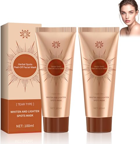 2 PCS Spot Removing Face Mask, Parowu Herbal Spots Peel-Off Facial Mask, Natural Herbal Ingredients for All Skin