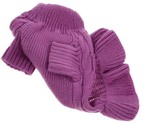 KOMBIUDA Hundepullover mit Hohem Kragen Weicher Strick Stylischer Welpenpullover für Kleine Hunde Wärmender Haustierpullover Modische Hundebekleidung für Winter und Fotoshootings