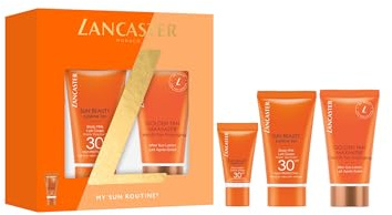 Lancaster Sun Beauty Skin Care Sets, Golden Tan Maximizer After Sun Lotion 50ml, Sun Beauty Body Milk SPF30 50ml, Sun Beauty Face Cream SPF30 5ml