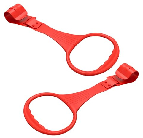 HONITANO 2 Pezzi Anelli da Trazione per Supporto Sicuro per Stare in Piedi Aiuto per Camminare Indoor Impugnature Ergonomiche per Allenamento e Gioco Facili da Installare per Letti e Box