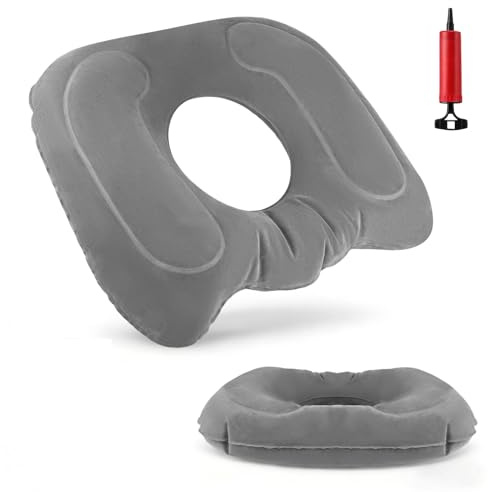 MJFENDAI Donut Cushion, Hemorrhoid Pillow for Tailbone Pain, Cushion Ring Cushions for Pressure Relief, for Office Chair, Wheelchair, Sciatica, Postpartum, Pressure Sores (Gray)