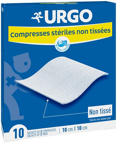 Urgo Non-Woven Sterile Compresses 10cm x 10cm 10 Sachets of 2 Compresses