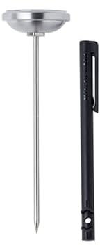 KitchenAid KQ919 Analog Instant Read Food and Meat Thermometer with 1.75-inch Dial, Recalibration Feature, Black Storage Sleeve