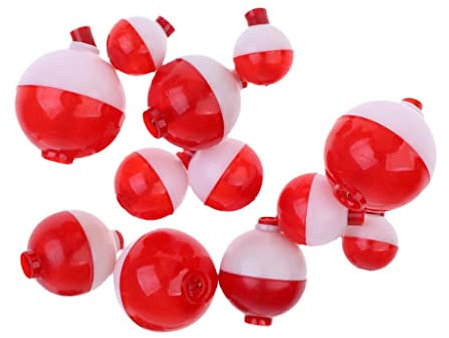 SM SunniMix 12pcs Ballposen Wasserkugel Angeln Fischen Zubehör, weiß + Rot