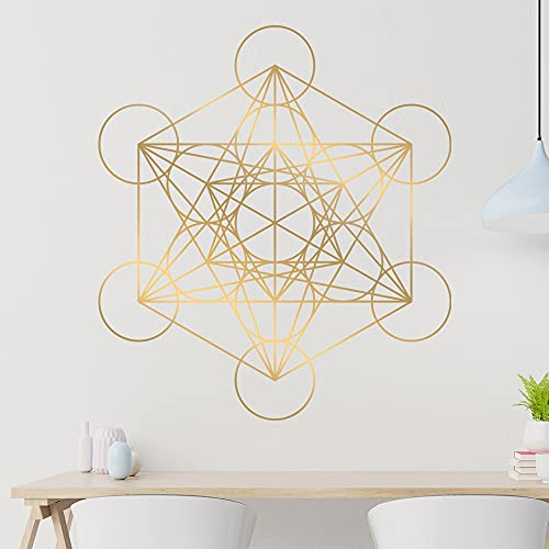 KIWISTAR Metatrons Würfel Linien Wandtattoo in 6 Größen - Wandaufkleber Wall Sticker - Dekoration, Küche, Wohnzimmer, Schlafzimmer, Badezimmer