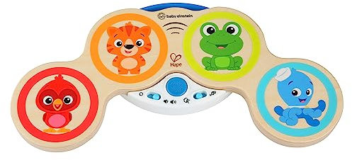 Baby Einstein Hape Magic Touch Trommel, hochwertiges Musikspielzeug aus Holz, ab 6 Monaten
