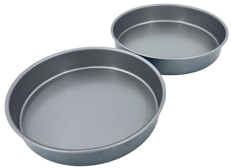Samuel Groves Great British Bakeware 2 Pack 8 Superior Double Coated Non-Stick Victoria Sandwich Cake Tin, Baking, Oven Safe, Round Cake Tin, Fixed Base, PFOA & BPA Free Cookware, Made in England