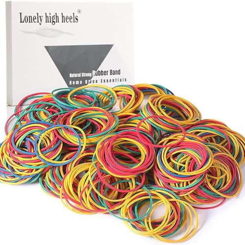 500 Piezas Gomas Elásticas 38mm Gomas Resistentes y Reutilizables Bandas de Goma Grandes Elasticas Colores para DIY Oficina Suministros Escuela Hogar