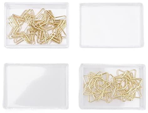 Cyrank Goldene Büroklammern, 100 Stück Büroklammer in Stern-Mond-Form, Lesezeichen, Mini Metall-Büroklammern, Kleine Büroklammern Für Buch, Dokumente, Memo, Papier, Poster, Foto