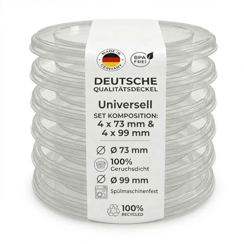 Xilmark Can Lids for Tins, Lid Covers Pet, Plastic Cap Reusable, Paw Pal Can Tin Lids, Snap-on Lid, Protector for Cat and Dog Food, Wet Pet Food, BPA-free 800g Covers, Airtight Food Top (4 + 4 PACK)