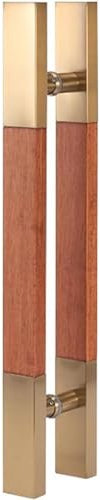 HACSYP Kommerzieller Türgriff, rechteckiger Buchladen-Eingangstürknauf Push-Pull, Ladentor-Push-Pull-Stange, Scheunentorgriffe, for Aluminium- und Glastüren (Color : Rose Gold, Size : 120cm/47 1/4)