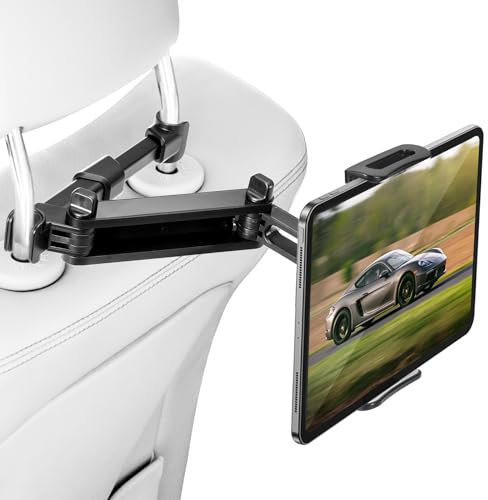 Carehabi Tablet Halterung Auto, Tablethalterungen Auto, Ausziehbare KFZ Tablethalterungen Auto für iPad Pro 12.9/11/Air/Mini, Samsung Tab,Switch,Fire HD und 4-12.9” Geräte