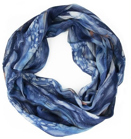 Glamexx24 Loop Schlauchschal für Damen, Farbverlauf Sommer Loop Rundschal Leichter Verlauf Regenbogen Sommerlicher Schal