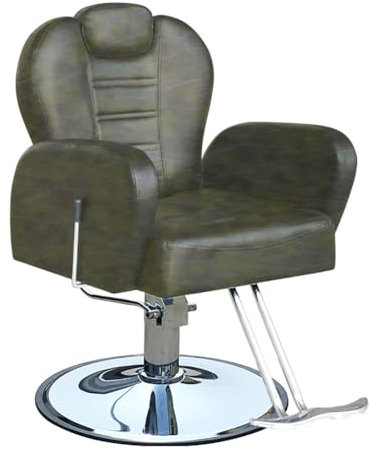 TT-YEC Retro-Friseurstuhl Für Barbershop, 90 ° -160 ° Liegende Friseurstuhl, Hochleistungshydraulikpumpe 360 ​​° Rotierende Friseurstuhl, Höhe Einstellbarer Beauty-Friseurstuhl,F