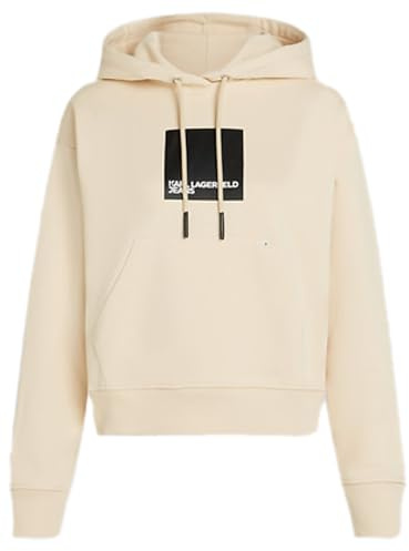 Karl Lagerfeld Jeans Mujer Regular Box Logo Hoodie Wood Ash XS