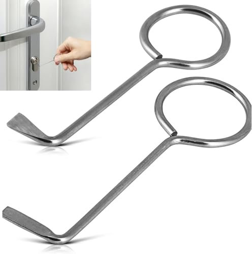 Profi Dietrich Set, 2 Stück Buntbartschlüssel Universal, Bartschlüssel Dietrichset Aus Edelstahl, Öffnungs Werkzeug, Schlüsseldienst Türöffner Schlüssel für Bunt-Bart-Schloss Öffner