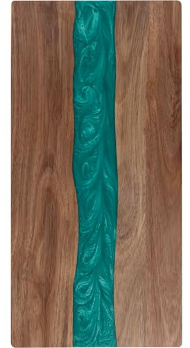 maudibozz Resin Cutting Board, Handmade Cutting Board suitable for Steak, Pizza, Fruit(46CM green)