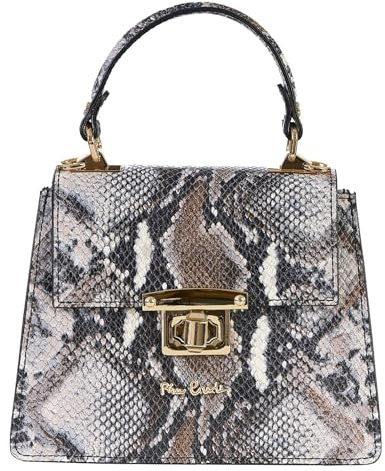 Pierre Cardin Damväska, äkta läder, läder, liten, shopping, axellös, multifunktionell, elegant, damväska, shopping, axelväska, multifunktionell, axelremsväska, sand, 10 x 21 x 17 cm
