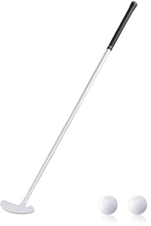 Flintronic Golfputter, bärbar justerbar golfträningsklubb för högerhänt och vänsterhänt med 2 träningsbollar, avtagbara golfklubbor set för inomhusbruk utomhus