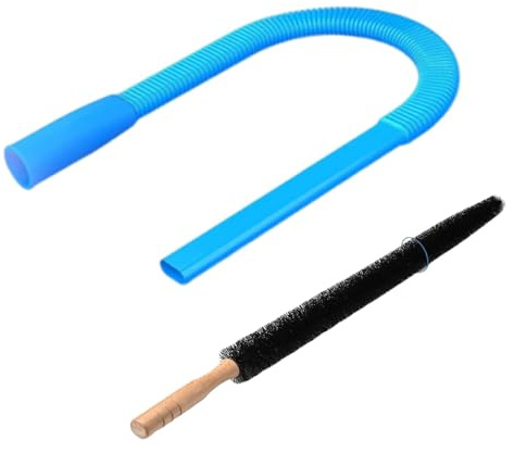 Dryer Vent Cleaning Kit, Includes Flexible Dryer Lint Brush, Compatible with Most Vacuum Cleaners, for Quick Lint Removal (Blue)
