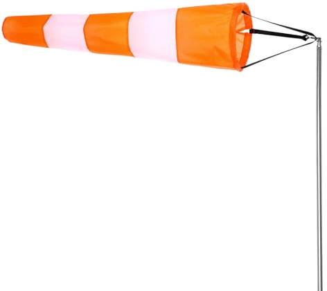 JJUNW Wind Directional Flags, 30in Windsocks Outdoor With Reflective Belt | Wind Direction Indicators Heavy Duty Wind-Socks Wind-Sock Wind-Socks For Outside Airport Farm and Park (Orange 2.5 Feet)