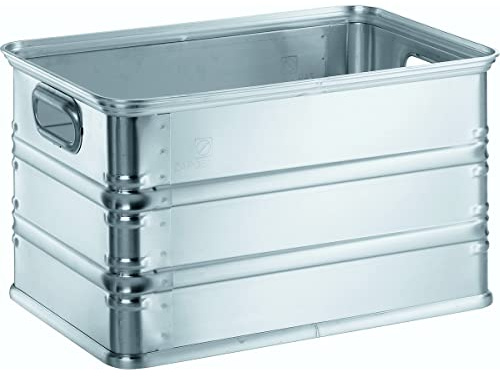 Zarges | Transport- und Stapelkasten aus Aluminium | Volumen 55 l, rollenbahngeeignet