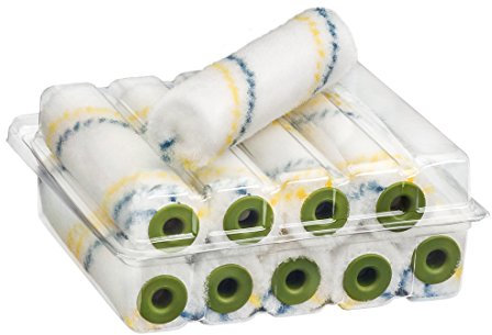 Colorus Heizkörperrollen 10 cm - 10er Set Nylon Farbwalzen - 6 mm Flor, spritzarm & lösemittelbeständig - Lackierrollen für Epoxid, Grundierung, 2K-Lacke