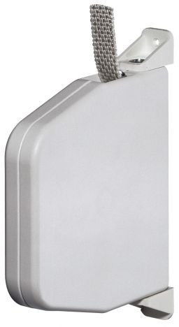 Selve - Mini avvolgitore per tapparelle, orientabile, con 5 m di cinghia di 15 mm di larghezza, colore bianco