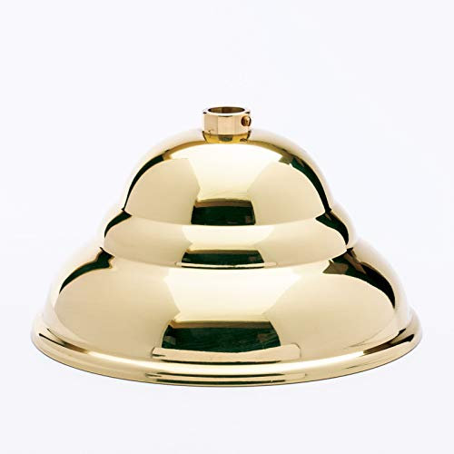 Messing Baldachin flämisch Messing glänzend poliert Ø 110mm x 60mm 10er Stellring Rosette Deckenbaldachine, Lampenbaldachin, Leuchtenbaldachin und Metallbaldachin