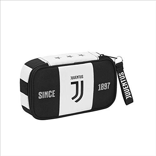 F.C. Juventus Federmäppchen Seven Quick Case Juventus, komplett mit Schreibwaren, 1 Reißverschluss, 22 x 12 x 6 cm, offizielles Produkt