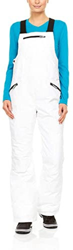 Swiss Alps Damen Ski-Latzhose mit Taschen, wasserdicht, atmungsaktiv - Weiß - X-Groß