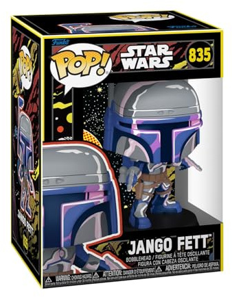Funko POP! Star Wars: May The Force – Jango Fett – retro – samlarbar vinylfigur – presentidé – officiell produkt – leksak för barn och vuxna – modellfigur för samlare