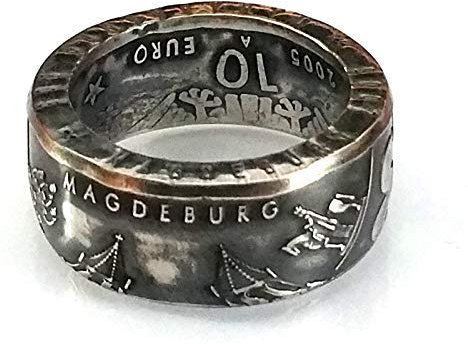 Münzring 10 Euro 2005 1200 Jahre Magdeburg Silber 925er Größe 56 bis 74
