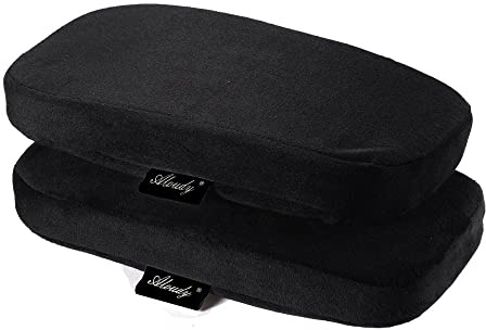 Aloudy Arm Rest Pillow, 2021 New Size 11” Office Chair Armrest Cover Pads, Comfy Desk Chair Cushions for Elbows and Forearms(Large, Set of 2)