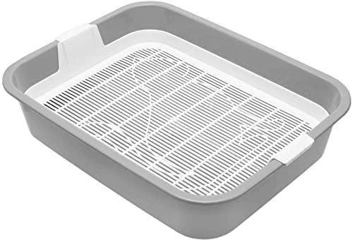 Toilette für Kleintiere Kaninchentoilette Kätzchentoilette Kleine Katzenklo für Kitten mit Sieb Nagertoilette Kittens Rabbit Litter Tray Box Small Animal