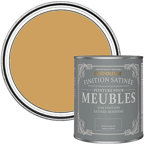 Rust-Oleum Yellow Furniture & Skirting Board Paint in Satin Finish - Dijon 750ml