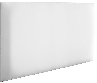 RAVIO väggpaneler klädda | 3D väggpanel med skum | Väggkudde som sänggavel | Väggdekoration för sovrum, barnrum, kontor, hall | (Soft 17 - Vit, 60x30 cm)